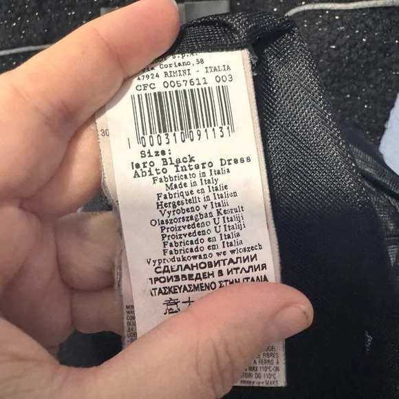 Rinascimento dress size Medium, black cotton wool blend - Picture 8 of 8